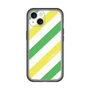 スリムプロテクションプレミアムケース［ Big Stripe - Green × Yellow ］