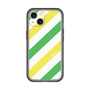 スリムプロテクションプレミアムケース［ Big Stripe - Green × Yellow ］