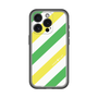 スリムプロテクションプレミアムケース［ Big Stripe - Green × Yellow ］