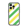 スリムプロテクションプレミアムケース［ Big Stripe - Green × Yellow ］