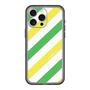 スリムプロテクションプレミアムケース［ Big Stripe - Green × Yellow ］
