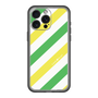 スリムプロテクションプレミアムケース［ Big Stripe - Green × Yellow ］