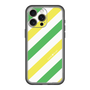 スリムプロテクションプレミアムケース［ Big Stripe - Green × Yellow ］