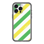 スリムプロテクションプレミアムケース［ Big Stripe - Green × Yellow ］
