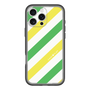 スリムプロテクションプレミアムケース［ Big Stripe - Green × Yellow ］