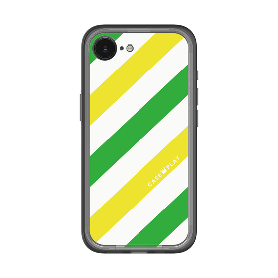 スリムプロテクションプレミアムケース［ Big Stripe - Green × Yellow ］