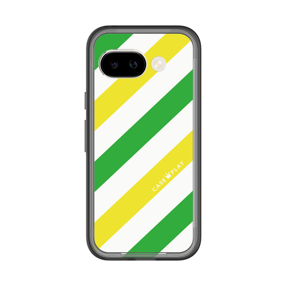 スリムプロテクションプレミアムケース［ Big Stripe - Green × Yellow ］