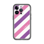 スリムプロテクションプレミアムケース［ Big Stripe - Purple × Pink ］