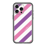 スリムプロテクションプレミアムケース［ Big Stripe - Purple × Pink ］