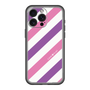 スリムプロテクションプレミアムケース［ Big Stripe - Purple × Pink ］