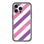 スリムプロテクションプレミアムケース［ Big Stripe - Purple × Pink ］
