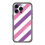 スリムプロテクションプレミアムケース［ Big Stripe - Purple × Pink ］