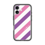 スリムプロテクションプレミアムケース［ Big Stripe - Purple × Pink ］