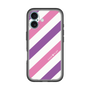 スリムプロテクションプレミアムケース［ Big Stripe - Purple × Pink ］