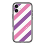 スリムプロテクションプレミアムケース［ Big Stripe - Purple × Pink ］