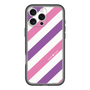 スリムプロテクションプレミアムケース［ Big Stripe - Purple × Pink ］