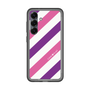 スリムプロテクションプレミアムケース［ Big Stripe - Purple × Pink ］