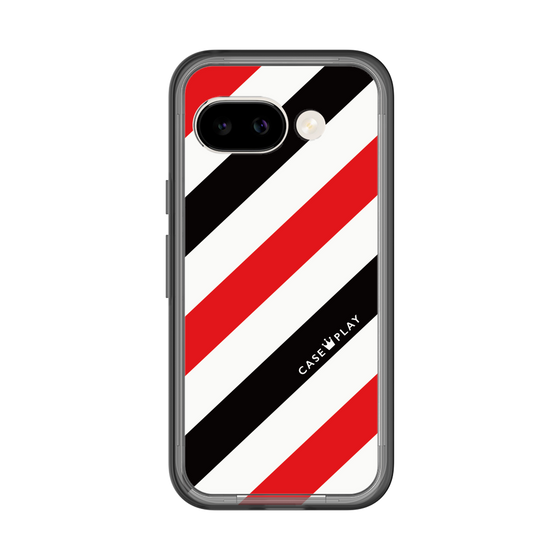 スリムプロテクションプレミアムケース［ Big Stripe - Red × Black ］
