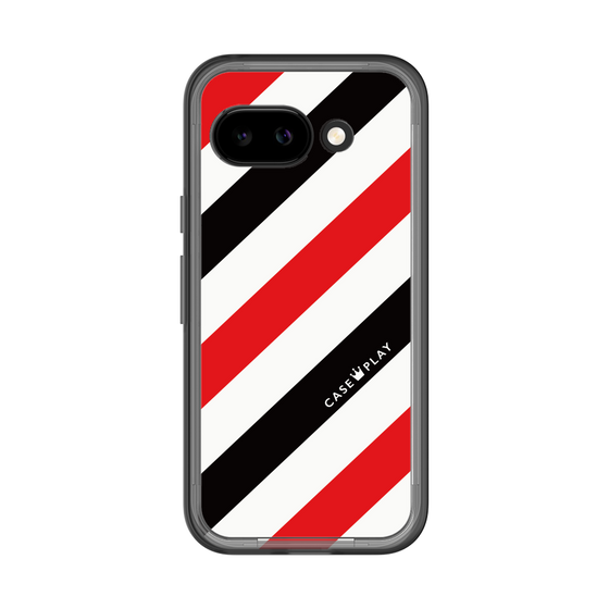 スリムプロテクションプレミアムケース［ Big Stripe - Red × Black ］