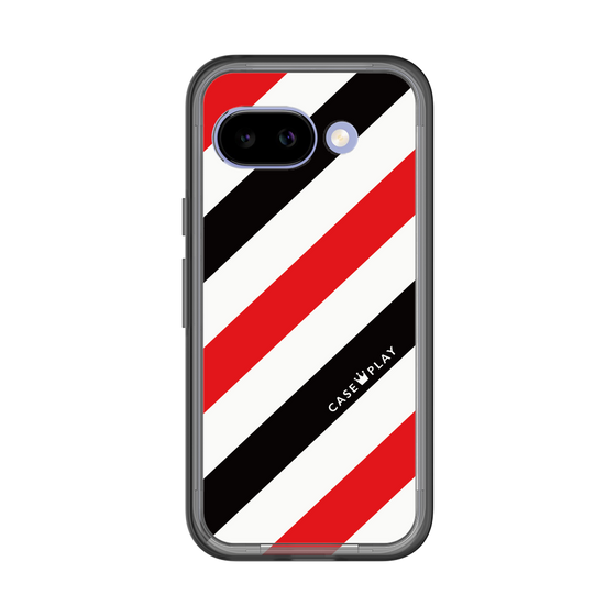 スリムプロテクションプレミアムケース［ Big Stripe - Red × Black ］