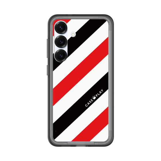 スリムプロテクションプレミアムケース［ Big Stripe - Red × Black ］