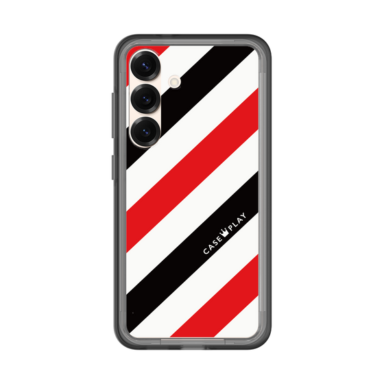 スリムプロテクションプレミアムケース［ Big Stripe - Red × Black ］