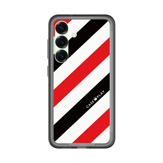 スリムプロテクションプレミアムケース［ Big Stripe - Red × Black ］