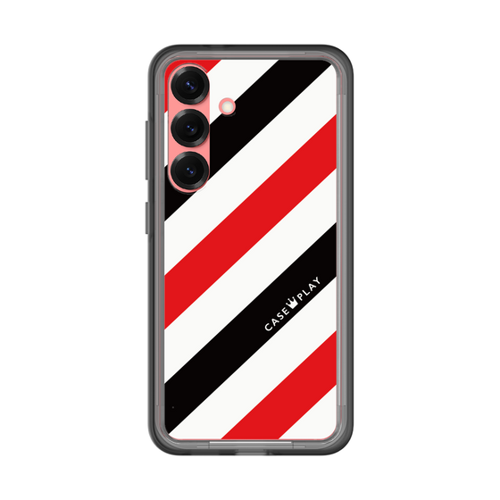 スリムプロテクションプレミアムケース［ Big Stripe - Red × Black ］