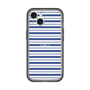 スリムプロテクションプレミアムケース［ Small Border - Navy ］