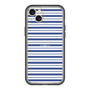 スリムプロテクションプレミアムケース［ Small Border - Navy ］