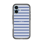 スリムプロテクションプレミアムケース［ Small Border - Navy ］