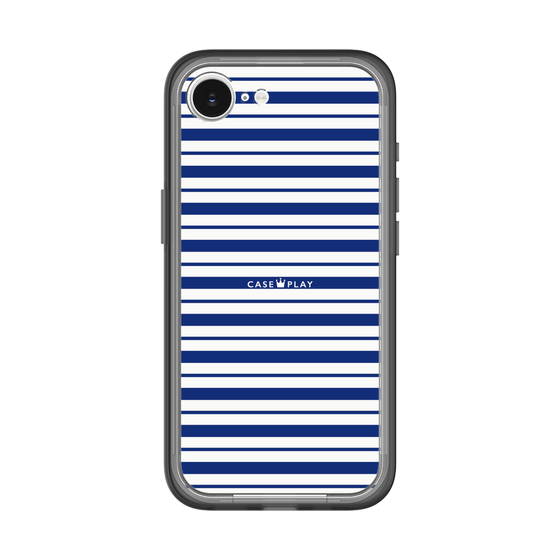 スリムプロテクションプレミアムケース［ Small Border - Navy ］
