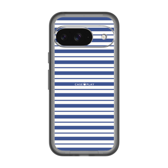 スリムプロテクションプレミアムケース［ Small Border - Navy ］