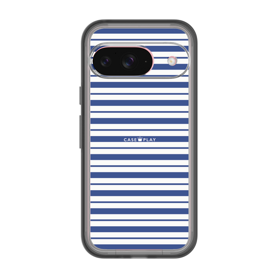 スリムプロテクションプレミアムケース［ Small Border - Navy ］