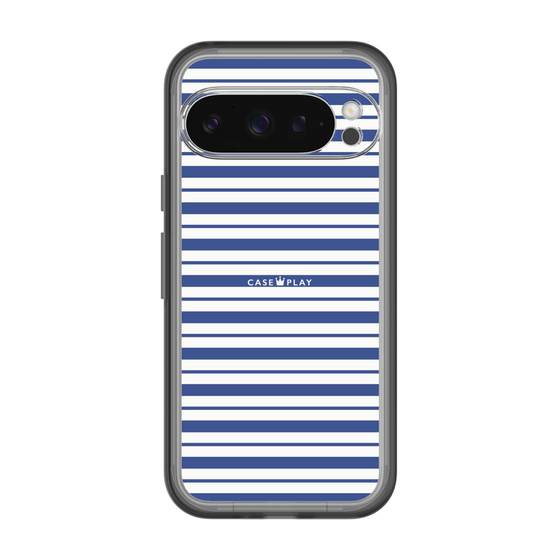 スリムプロテクションプレミアムケース［ Small Border - Navy ］