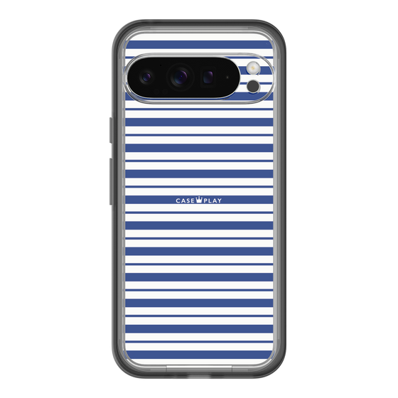 スリムプロテクションプレミアムケース［ Small Border - Navy ］