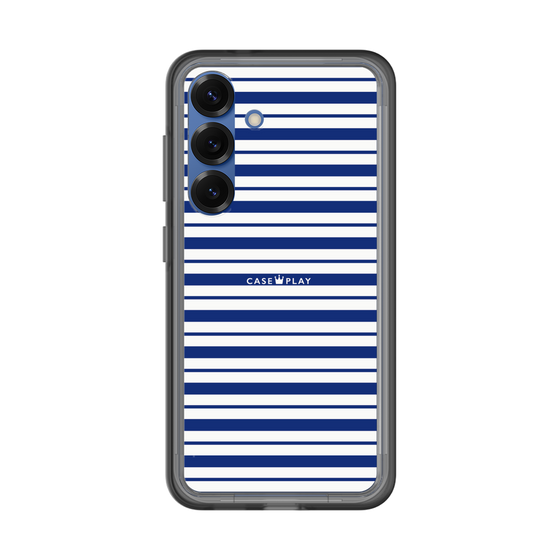 スリムプロテクションプレミアムケース［ Small Border - Navy ］
