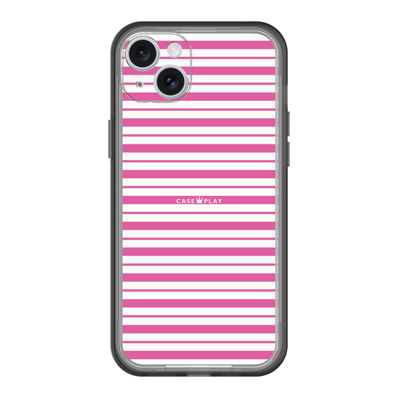 スリムプロテクションプレミアムケース［ Small Border - Pink ］
