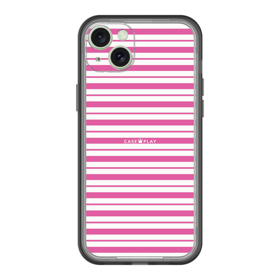 スリムプロテクションプレミアムケース［ Small Border - Pink ］