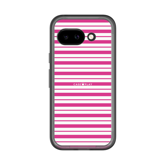 スリムプロテクションプレミアムケース［ Small Border - Pink ］
