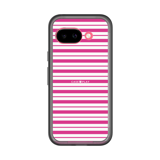 スリムプロテクションプレミアムケース［ Small Border - Pink ］