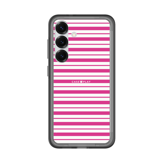 スリムプロテクションプレミアムケース［ Small Border - Pink ］