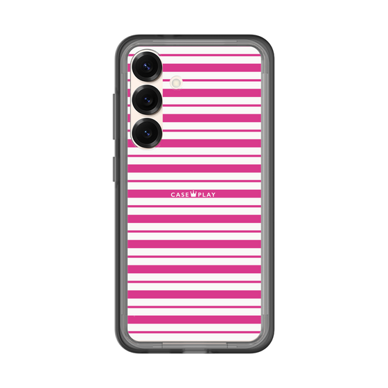スリムプロテクションプレミアムケース［ Small Border - Pink ］