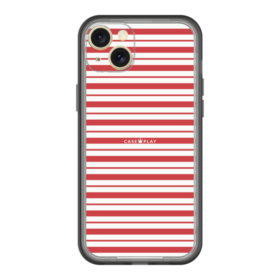 スリムプロテクションプレミアムケース［ Small Border - Red ］