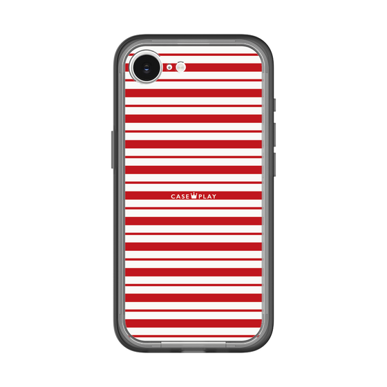 スリムプロテクションプレミアムケース［ Small Border - Red ］