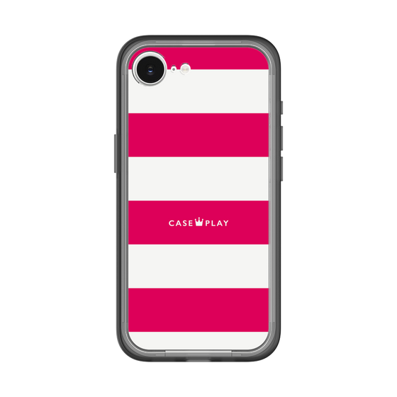スリムプロテクションプレミアムケース［ Big Border - Pink ］
