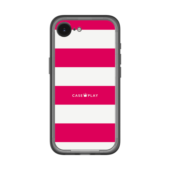 スリムプロテクションプレミアムケース［ Big Border - Pink ］
