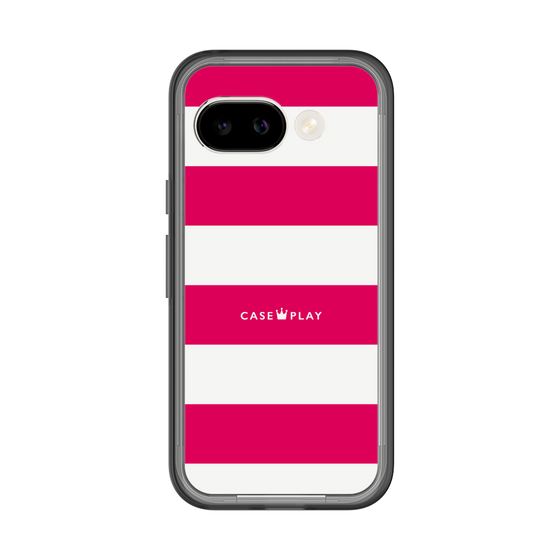 スリムプロテクションプレミアムケース［ Big Border - Pink ］