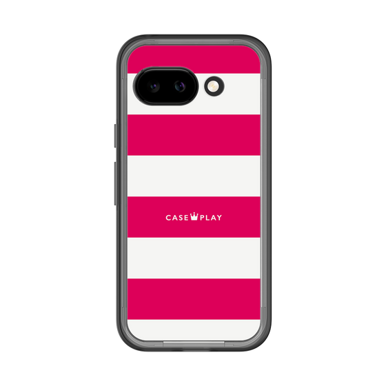 スリムプロテクションプレミアムケース［ Big Border - Pink ］