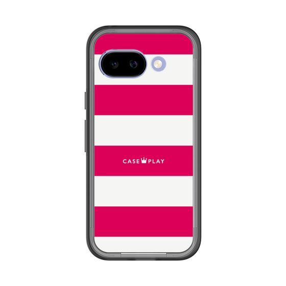 スリムプロテクションプレミアムケース［ Big Border - Pink ］